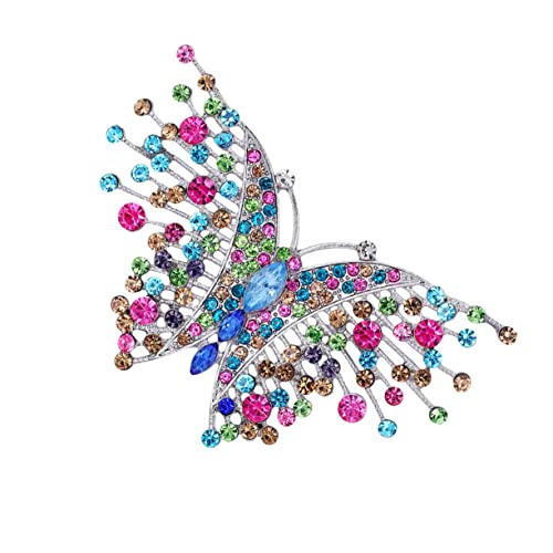 Healeved Vintage Schmetterlings Brosche Für Frauen Kreative Strass-anstecknadel Für Kleidung Taschen Hüte Schals Exquisites Accessoire Für Besondere Anlässe Hochwertige Glänzende von Healeved