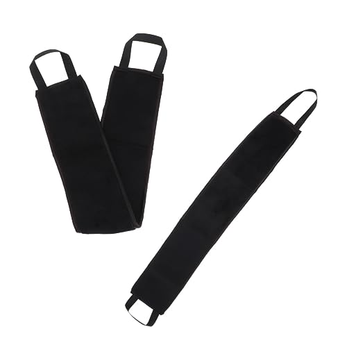 Healeved 1 Stück langes Duschtuch Reibenstreifen Körpertuch Badetuch mit Reibstreifen exfoliating towel duschschrubber shower scrubber Badetuch mit langem Streifen Bräunungsölstreifen Black von Healeved