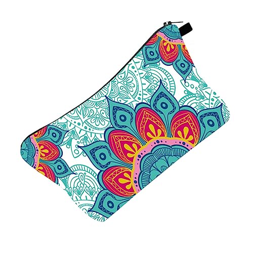 Healeved Tragbare Handtasche Make-up-Tasche Aufbewahrung Für Frauen Und Mädchen Mandala-Muster Für Reisen Fitnessstudio Outdoor von Healeved