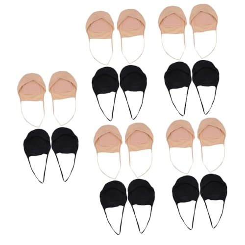 Healeved 10 Paar Unsichtbare Strumpfhalter Fersensocken für Damen halbe Zehensocken halbsocken damensocken swor Zehensocken für Damen halbe Socken für Frauen Flacher Mund Hosenträger Kleid von Healeved