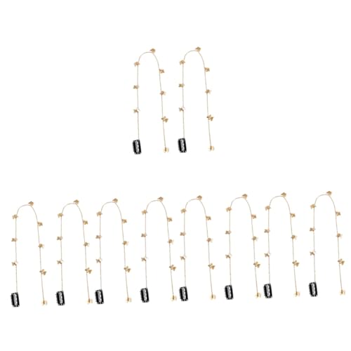 Healeved 5 Sets Metall-haarketten Mit Schmetterlingsdekor Zopfschmuck Für Mädchen Modisches Haar-accessoire Für Frauen 2 Stück * 5 von Healeved