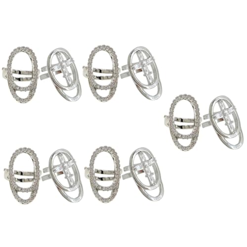 Healeved 10 Stk personalisierte Ringdekoration Nagelring vintage rings Nageldekor Kristallring Ringe Nagelschmuck Fingerspitzenring für Frauen kalter Wind schmücken Strasssteine von Healeved