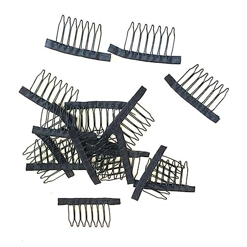 Healeved 10 Stück 7 Schwarze Haarspange Haarspangen Für Damen Du Gestaltest Schnappclips in U-form Makramee-kamm Schnappclips Für Haarverlängerungen Dame Werkzeuge Metall Perücke Fräulein von Healeved