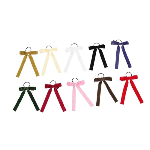 Healeved 10stücke Elastische Haargummis Für Mädchen Mit Schleifen Bunte Haarbänder Für Pferdeschwänze Haarschmuck Für Kindergeburtstage Und Weihnachten von Healeved