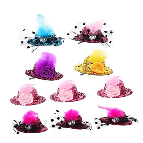 Healeved Hut Haarclips 10 Stück Kleiner Haarspangen Für Mädchen Glänzende Haarnadeln Mit Federn Für Partys Hochzeiten Und Alltagslooks Haarschmuck Für Kinder von Healeved
