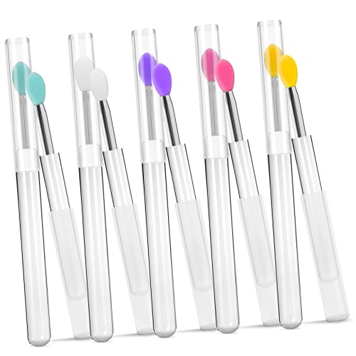 Healeved 10stücke Lippenpinsel Wiederverwendbare Lippenmasken Applikatoren Mit Abdeckung Für Lippenstift Und Lidschatten Anwendung von Healeved