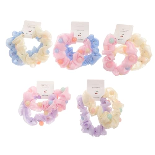 Healeved 10stücke Netz-haargummis Im Candy-design Elastische Haargummis Für Mädchen Ponytail- Verschiedenen Farben Leicht Und Atmungsaktiv Für Frisuren von Healeved