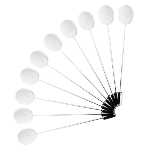 Healeved 10 Stück Teiliges Edelstahl Boutonniere Pins für Männer Vielseitige Anstecknadeln für DIY Broschen Abzeichen und Kostümzubehör Langlebig und Einfach zu Befestigen von Healeved