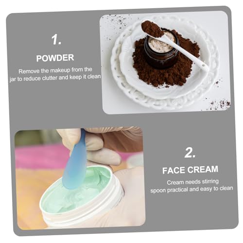 Healeved 10 Stück Teiliges Kosmetikspatel aus Kunststoff Kleine Leichte Löffel für Hautpflege Make up DIY und Cremes Praktische Wiederverwendbare Spatel für Präzises Auftragen und von Healeved