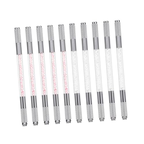 Healeved 10 Stück Teiliges Microblading Augenbrauenstift Doppelseitig Einfach zu Halten Flexible Nadelführung für Professionelles Tattooing und Natürliches Brow Makeup für Beauty Salons von Healeved