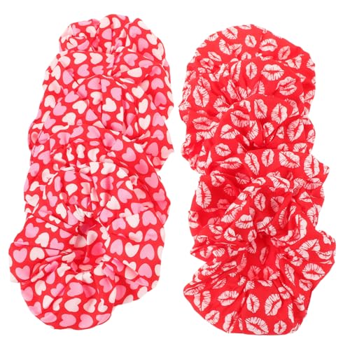Healeved 10 Stück Valentinstag Haargummis Valentinstag Haarschmuck Valentinstag Haargummi Herz Haargummi Scrunchies Bulk Valentinstag Haargummis Bulk Scrunchies Polyester von Healeved