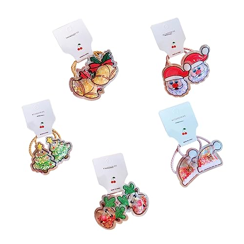 Healeved 10stücke Weihnachts-haargummis Elastische Haarbänder Mit Festlichem Design Für Mädchen Ponytail- Und Haaraccessoires Traditionellen Weihnachtsfarben von Healeved
