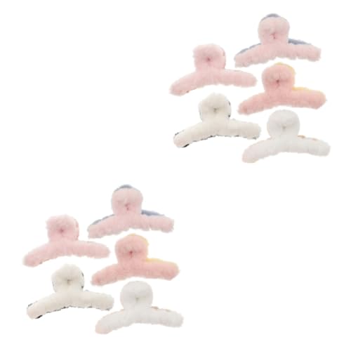 Healeved 10 Teiliges Furry Haarklammern für Damen Rutschfeste Claw Clips Attraktiven Farben für Dünnes und Dickes Haar Perfektes Haaraccessoire für von Healeved