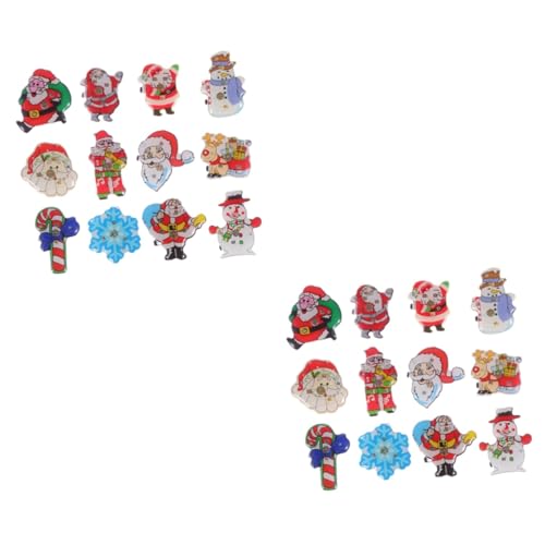 Healeved 100 Stck. Weihnachtsbroschen LED Leuchtend Blinkend Bunte Weihnachtsdeko Anstecker Party Dekoration für Festliche Anlässe Geeignet als und Modeschmuck von Healeved