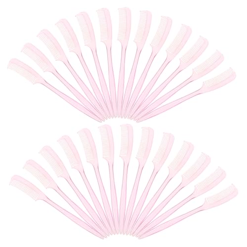 Healeved 100stücke Wimpernkamm Kleiner Kunststoffkamm Augenbrauenkamm Tragbar Make-up-kamm Wimperntrenner Mascara-applikator Kosmetik-werkzeug Für Frauen Rosa von Healeved