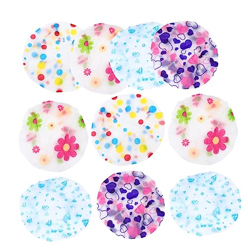 Healeved 10St Badekappen Handtuch zum Trocknen der Haare Duschhaube Schlafende Haarmütze Haartuchkappe Shampoo-Hut light leve Badekappe bedrucken Duschhaube aus Spitze Colorful von Healeved