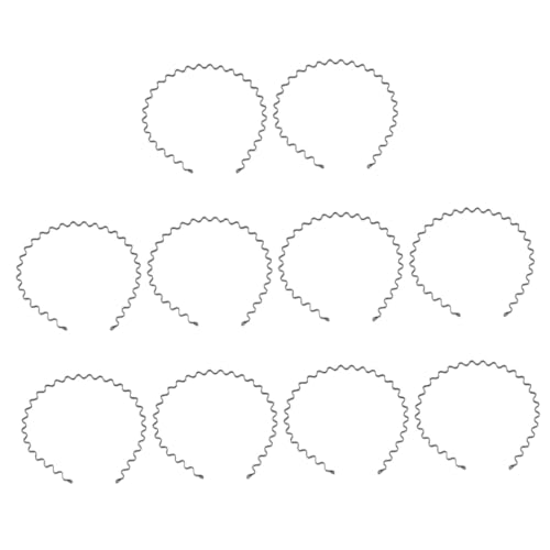 Healeved 10stücke Haarreifen Rutschfest Unisex Einfache Stirnbänder Aus Legierung Frisuren-kopfbedeckung Für Frauen Und Männer Schwarz von Healeved