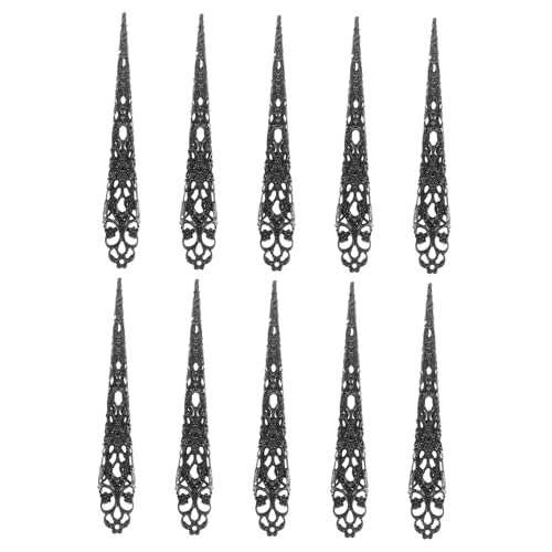 Healeved 10stücke Fingerkrallen Cosplay Zubehör Nagelspitzen Dekorative Fingernägel Party Requisiten Finger Schmuck Klauenringe von Healeved