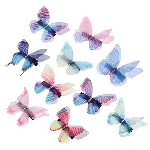 Healeved 10 Stück Schmetterlings-haarspangen-accessoires Für Mädchen Zarter Schmetterlings-kopfschmuck Für Mädchen Perfektes Zum Geburtstag Weihnachten Neujahr von Healeved