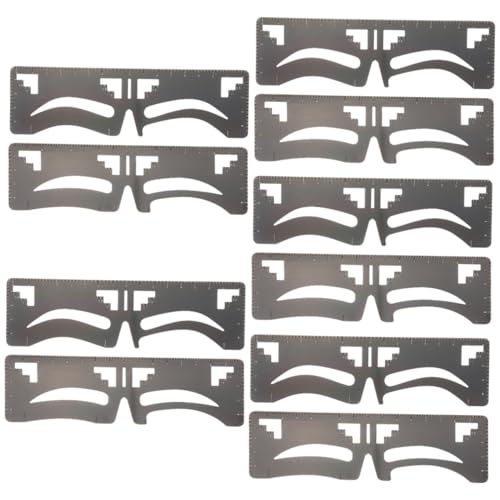 Healeved 10stücke Augenbrauenlineal Schablone Präziser Augenbrauenführer Für Symmetrisches Makeup Einfach Zu Bedienen Für Und Mädchen Europäischem Und Standarddesign von Healeved