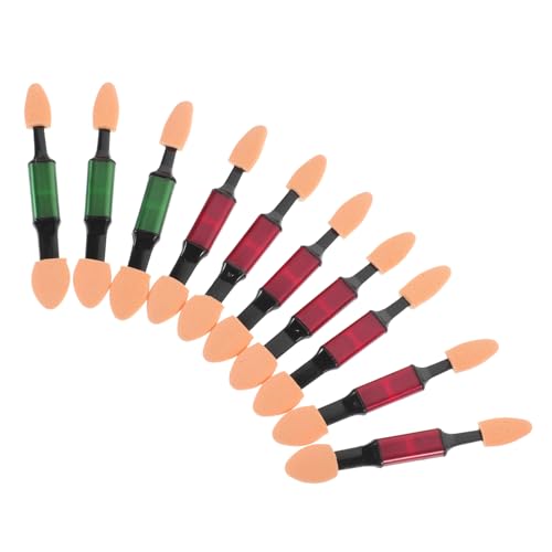 Healeved 10stücke Doppelseitiger Lidschatten-schwamm- Tragbar Make-up-tool Für Frauen Und Mädchen Kosmetikpinsel Lidschattenpinsel Machen Mischpinsel von Healeved