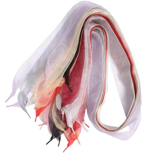 Healeved 11 Paare Chiffon Schnürsenkel für Damen Sneakers Langlebige Weiche Satinband Schnürsenkel Vielseitig für Freizeit Canvas Sportschuhe Strapazierfähig und Modisch von Healeved