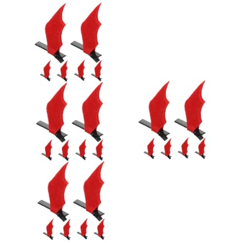 Healeved 12 Paare Halloween Fledermaus Flügel Haarklammer für Cosplay Dekorative Haarspangen Leicht und für Kostümpartys und Festliche Anlässe von Healeved