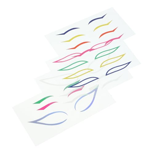 Healeved 12 Sätze Farbige Eyeliner-Aufkleber farbiger eyeliner eye make-up augenmakeup Augensticker eye patches Aufkleber für Bühnenauftritte Augen-Make-up-Aufkleber Beauty-Eyeliner Papier von Healeved