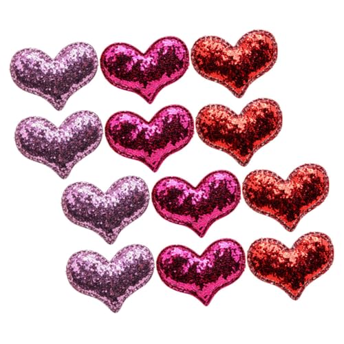 Healeved 12stücke Glitzer-herz-haarspangen Dekorative Haarspangen Für Mädchen Herzförmige Für Kleine Mädchen Geeignet Für Kurzes Lockiges Und Glattes Haar von Healeved