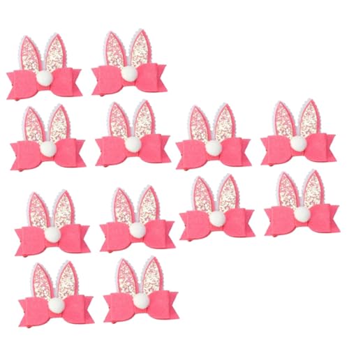 Healeved 12stücke Hasenohren Haarspangen Mit Schleife Niedliche Haarklammern Für Mädchen -accessoire Und Festliche Kopfbedeckung Für Junge Mädchen von Healeved