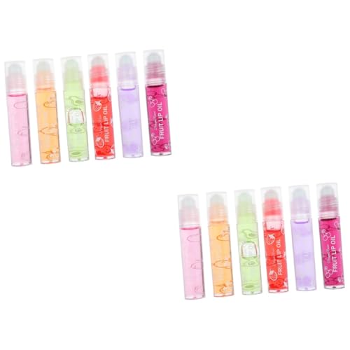 Healeved 12 Stk Lippenbalsam Feuchtigkeitsspendender Frucht-Lippenstift klare Lipglosse lippenstifte lippenmaske Lippenöle Obst Feuchtigkeitsspendender Lippenstift Frucht-Lipgloss Mädchen von Healeved