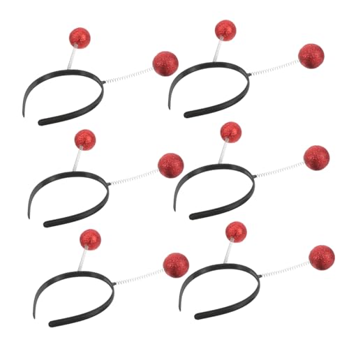 Healeved 12 Stk Party-haarreifen Weihnachtsstirnbänder Haarbänder Für Mädchen Headboppers Für Erwachsene Party-frisur Valentinskopf Bopper Funkeln Kopf Boppers Geburtstagskopfhörer Rot von Healeved