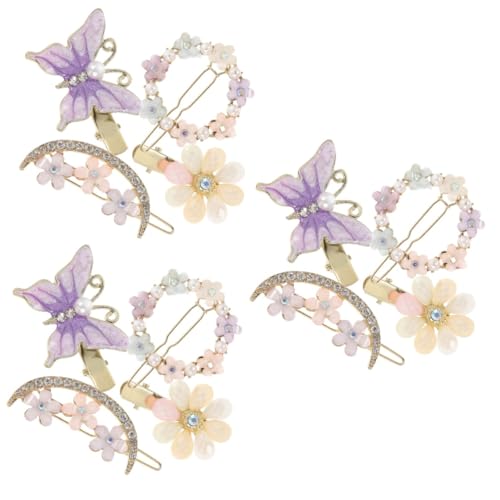 Healeved 12stücke Teiliges Haarschmuck Schmetterlingen Und Blumen-haarclips Rutschfeste Haarnadeln Für Damen Für Verschiedene Frisuren Und Anlässe Langlebig Und Stilvoll von Healeved