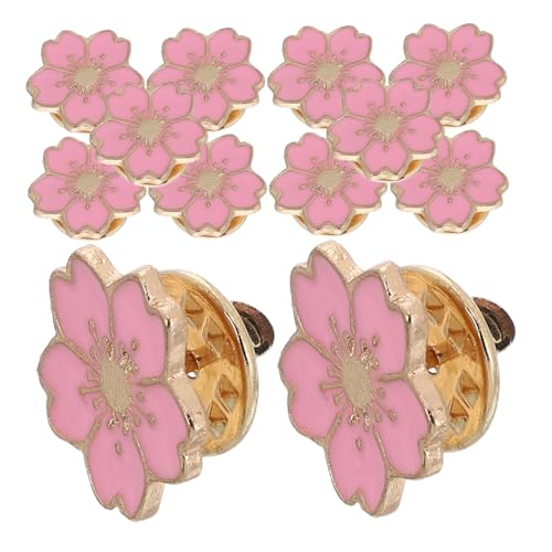 Healeved 12 Stücke Kawaii Kirschblüten Brosche Pins Süße Anstecknadeln Legierung für Mädchen Vielseitige Abzeichen für Kleidung Taschen und Rucksäcke von Healeved