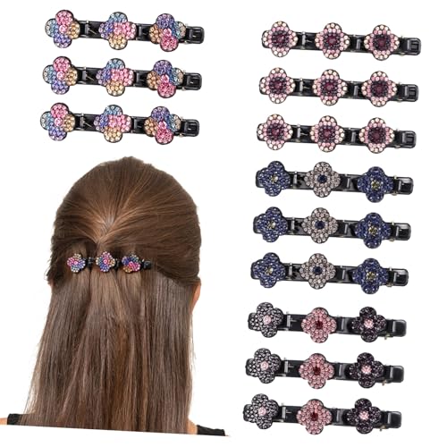 Healeved 12 Stück Haarnadeln Mit Kristallsteinen Strass Haarspangen Haarspangen Für Damen Glitzer Haarspangen Strass Haarspangen Damen Funkelnde Haarnadel Haarschmuck Haarzopf von Healeved
