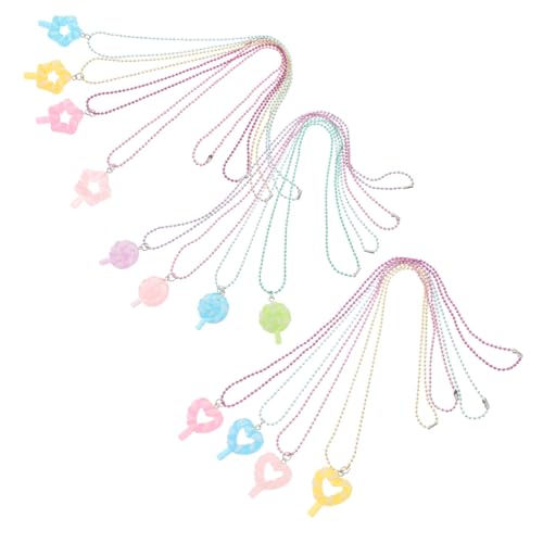 Healeved 12 Stück Partydekorationen Für Mädchen Halskette Mädchen Schmuckhalskette Choker Halskette Mit Kinderanhänger Mitbringsel von Healeved