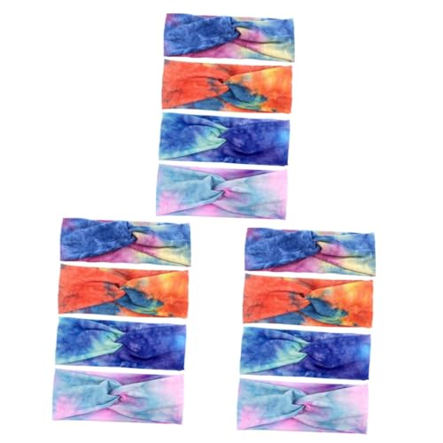 Healeved 12stücke Sport Stirnbänder Damen Fitness Haarbänder Mit Hohem Stretch Für Yoga Laufen Training Bunte Rutschfeste Schweißbänder Im Trendigen Batikdesign Peacock von Healeved