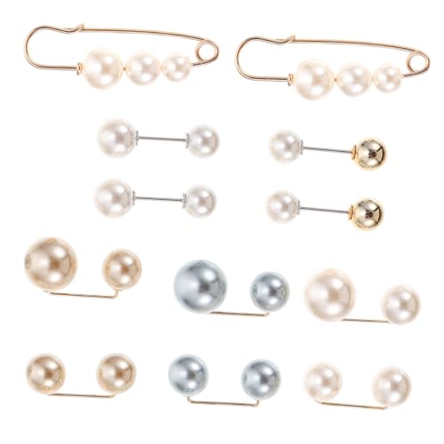 Healeved 12 Stück Teiliges Broschen Dekorative Sicherheitsnadeln mit Perlen für Kleider zur Fixierung von Outfits Modisches Accessoire für Kreative Styles von Healeved