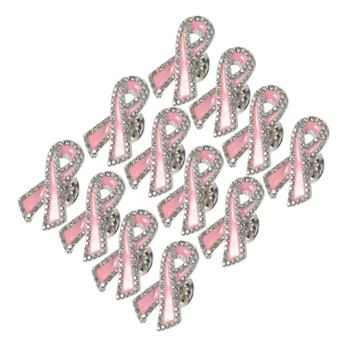 Healeved 12 Stück Teiliges Brustkrebs broschen Funkelnden Strasssteinen Robuste Anstecknadeln für Kleidung Rucksäcke und Schals Symbolische Charity broschen zur Unterstützung und von Healeved