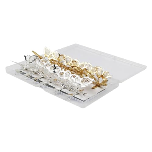 Healeved 12 Stück Teiliges Schmetterlings Haarspangen für Damen Metall Haarklammern Gold und Silber Rutschfest für Partys und Besondere Anlässe von Healeved