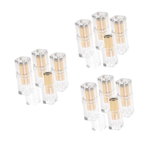 Healeved 12 Stück Teiliges Transparenter Leerer Lippenstifthülsen mit Deckel Selbstbefüllbare DIY Lippenpflegebehälter Auslaufsicher für Lip Balm und Lippencreme Praktische Aufbewahrung für von Healeved