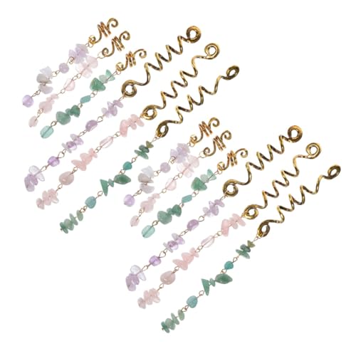 Healeved 12stücke Teiliges Zopfaccessoires Jade Für Haarschmuck Dreadlock-ringe Für Frauen Vielseitige Haarzubehör Für Partys Und Hochzeiten von Healeved