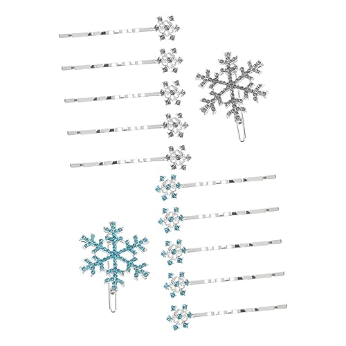 Healeved Haarspangen Mit Schneeflocken- 12 Stück Strass-haarspangen Für Damen Für Hochzeiten Bankette Partys von Healeved