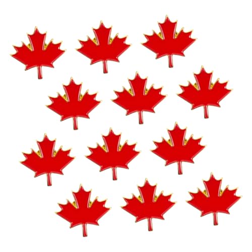 Healeved 12pcs Maple Blatt Emaille Pin Metal Kanadischer Landverkehrsstift Für Kleidertaschen Hüte Kanadische Land Emaille Pin Ahorn Blatt Revers Pin von Healeved