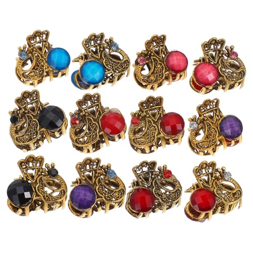 Healeved 12stücke Mini Haarklammern Für Frauen Kleine Kieferklammern Aus Hochwertigem Material Haarklammern Im Vintage-stil Haarspangen Für Damen Für Täglichen Gebrauch Und Verschiedene Fri von Healeved