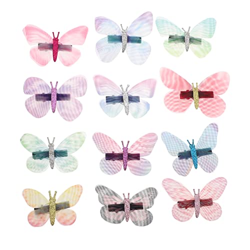 Healeved 12stücke Schmetterling Haarnadeln Damen Glitzer Haarspangen Haarclips Schmuck Zubehör Für Party Hochzeit von Healeved