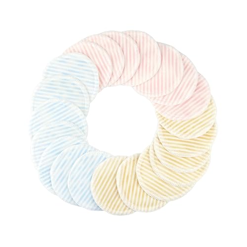Healeved 12stücke Bambusfasern Make-up-entferner-pads Doppellagig Wiederverwendbar Gesichtsreinigungspads in Khaki Himmelblau Rosa von Healeved