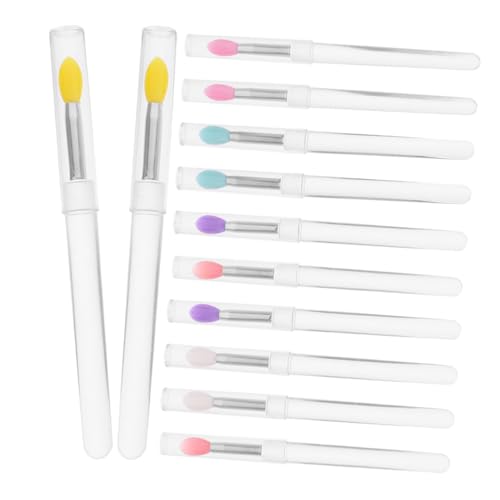Healeved 12stücke Pack Silikon Lippenstift Applikatoren Stäbe Mit Schutzcover Für Unterwegs Make-up-tools Für Frauen Kosmetikpinsel Lidschatten-make-up-pinsel von Healeved