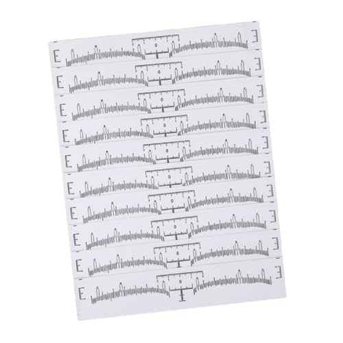 Healeved 130stücke Transluzente Augenbrauenlineal Schablonen Einweg Stirn Schablone Herrscher Klebstoff Augenbraue Aufkleber Guide Messen Werkzeug Für Genaue Messungen Und Symmetrische Mark von Healeved