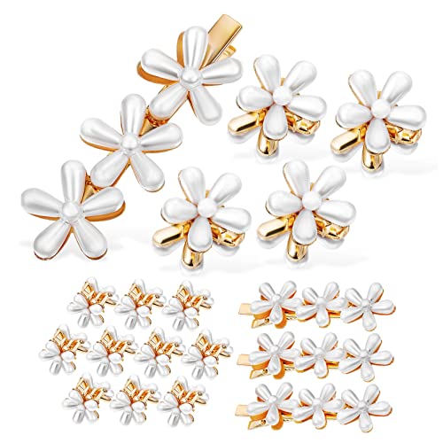 Healeved 14Stücke Teiliges Haarclips mit Faux Perlen Blumenhaarklammern Haarschmuck für Damen für Partys und Besondere Anlässe von Healeved